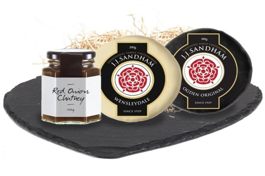 Slate Ridge Cheese Classic Cheese Pair With Slate Cheese Board – Lancashire Local