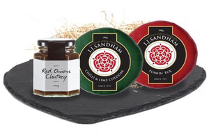 Spicy Cheese Pair With Slate Cheese Board